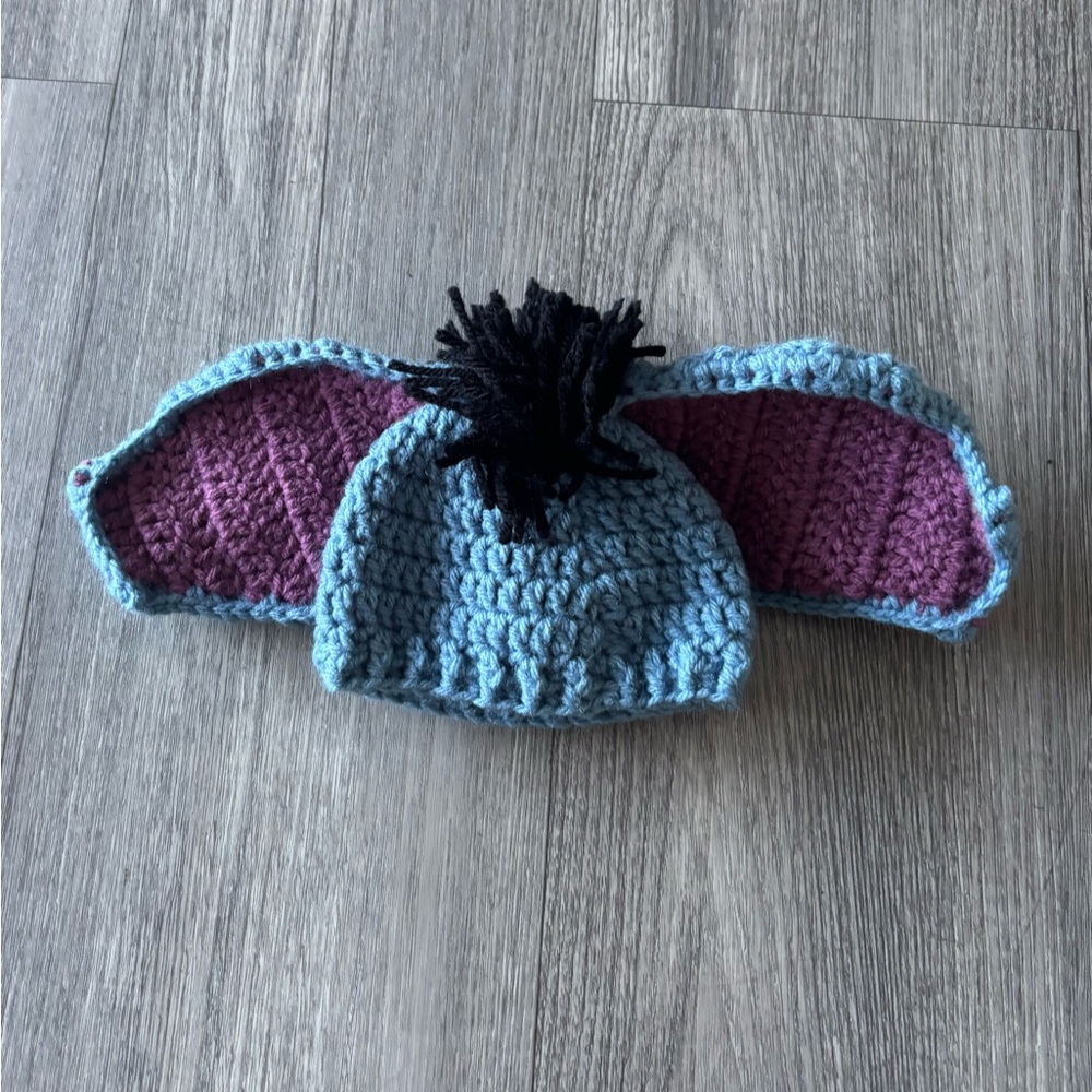 NWT Handmade Eeyore Baby Hat (0-3M) Disney Photo Prop / Costume